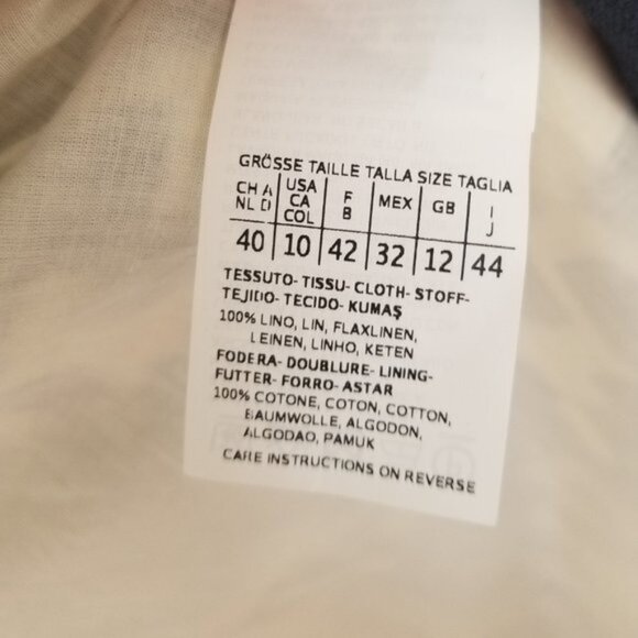 Weekend MaxMara Navy Printed Linen Jacket - Picture 2 of 9